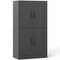 Bathroom Cabinet with Adjustable Shelves and Metal Handles 2-Door Storage Organizer for Bathroom